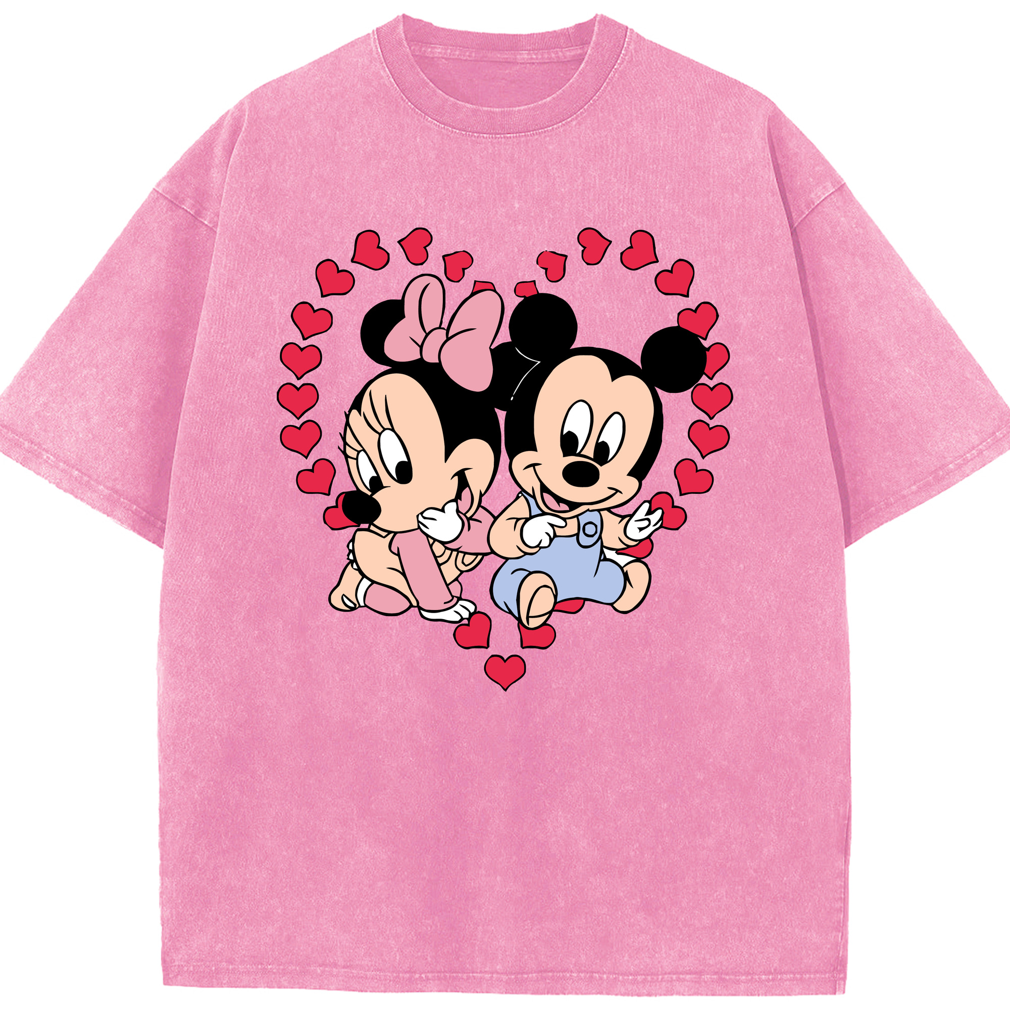 （画像用） ミッキーマウス Mickey Mouse 綿100% ヴィンテージ風 半袖Tシャツ（フロントプリント）